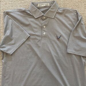 Holderness & Bourne Men's Striped Polo Shirt - Gray for High Grove Golf Club